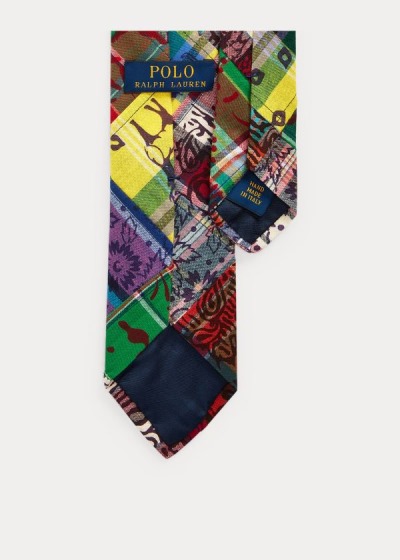 Corbatas Polo Ralph Lauren Hombre Multicolor - Patchwork-Print Narrow - HAQUT2381